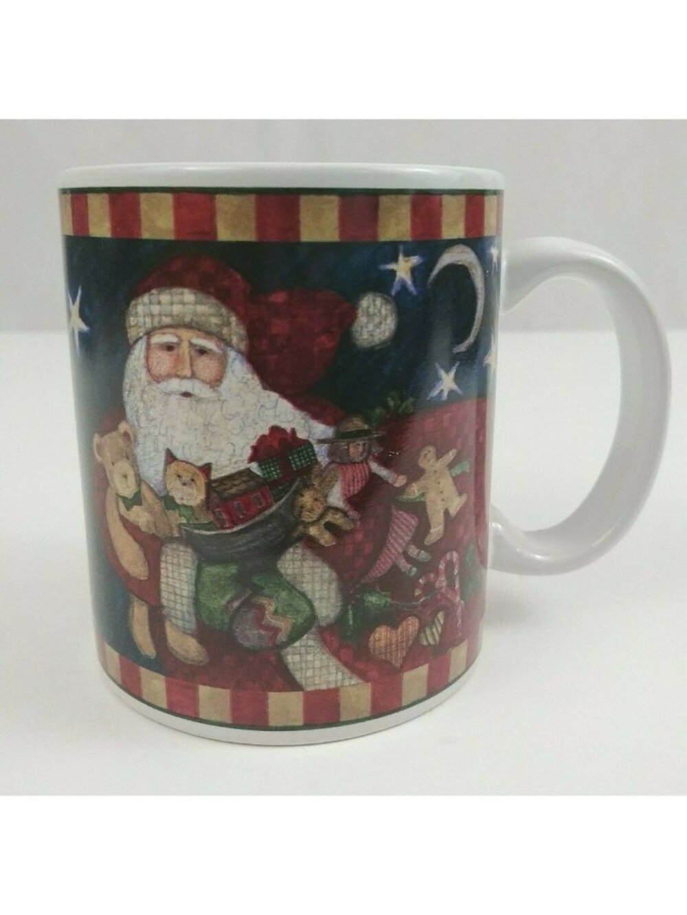Susan Winget Christmas Santa Claus With His Bag Of Toys Coffee Cup